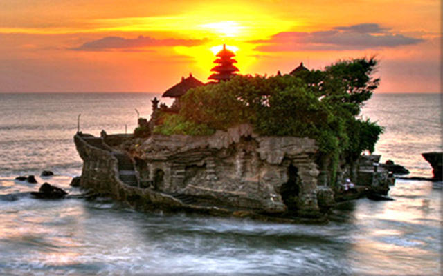 Храм на воде бали, Pura Tanah Lot Bali, Sunset bali