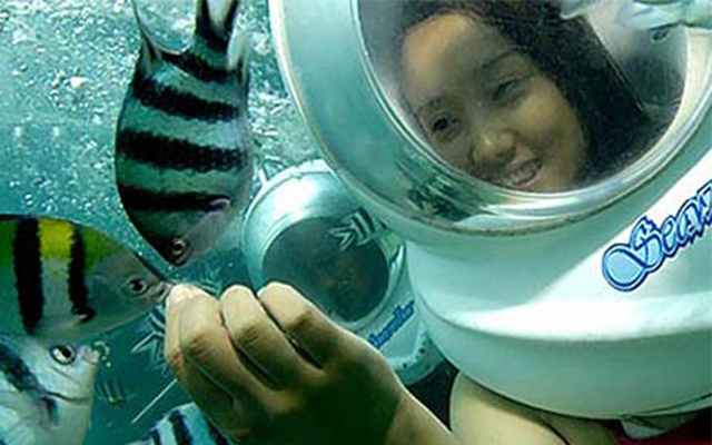 Sea walker bali, Прогулка по морскому дну, Прогулка по дну океан на бали